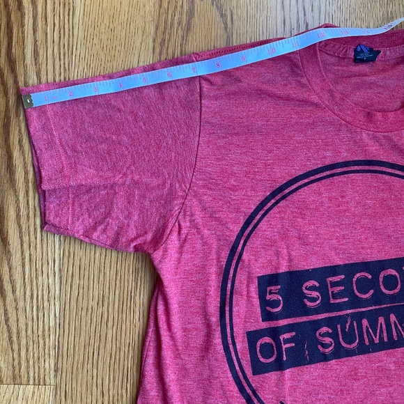 5 Seconds Of Summer band concert short sleeve tee red Small - Picture 6 of 8